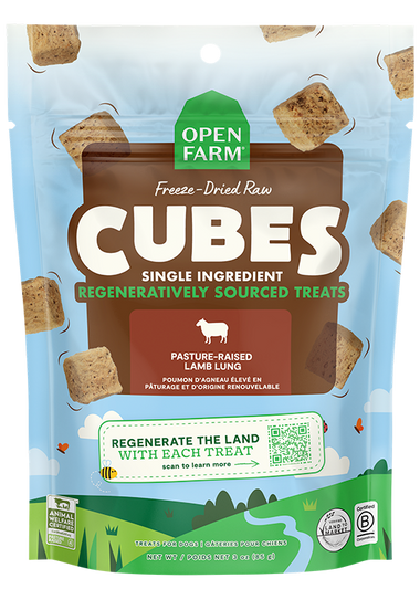 Freeze Dried Raw Regeneratively Sourced Lamb Lung Treat