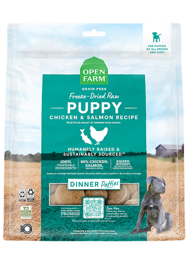 Chicken & Salmon Freeze Dried Raw Patties for Puppies