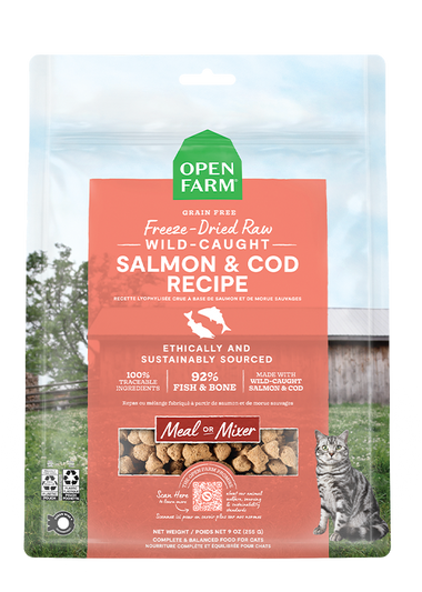 Wild-Caught Salmon & Cod Freeze Dried Raw Morsels for Cats