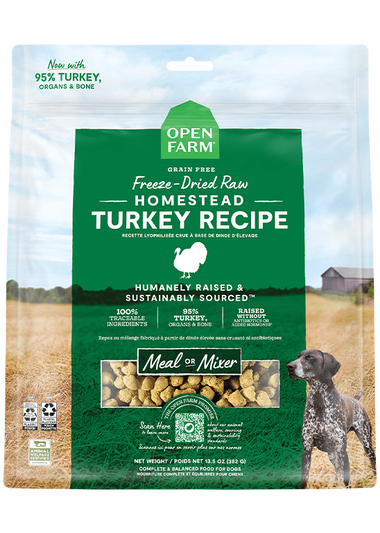 Homestead Turkey Freeze Dried Raw Morsels for Dogs