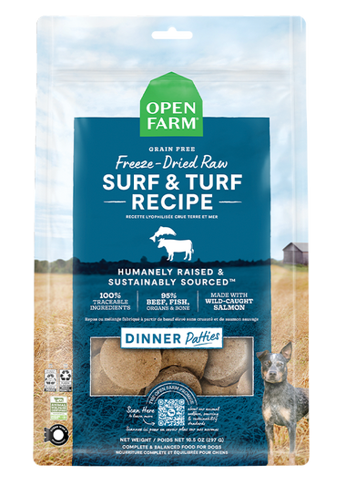 Surf & Turf Freeze Dried Raw Patties for Dogs